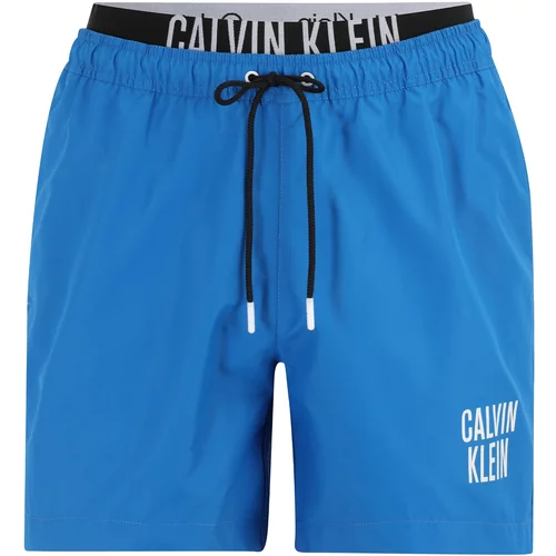 Calvin Klein Swimwear Kupaće hlače nebesko plava / svijetlosiva / crna / bijela