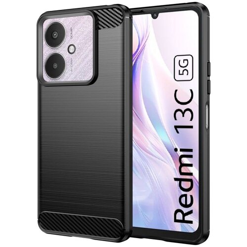  Techsuit Carbon Silicone maska za Xiaomi Redmi 13C 4G / 13C 5G / Poco M6 / C65 -crna Cijene