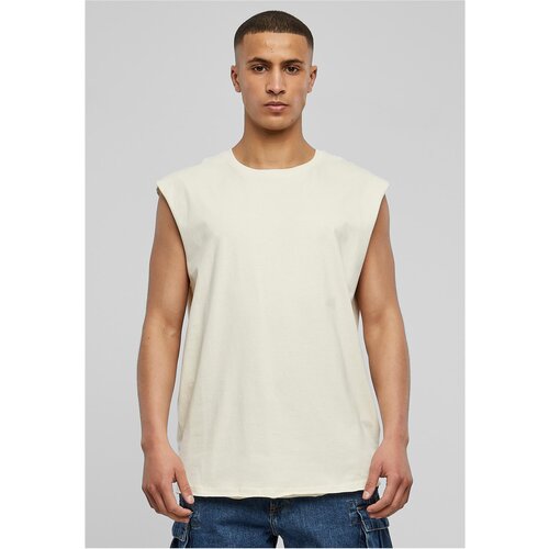 Urban Classics Plus Size Open Edge Sleeveless Tee whitesand Cene