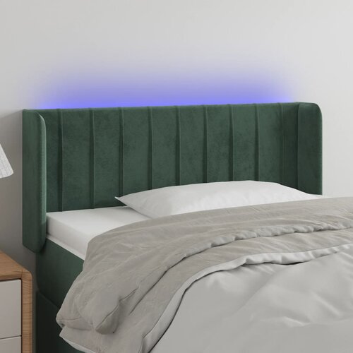 VidaXL LED uzglavlje tamnozeleno 83x16x78/88 cm bar&amp;scaron;unasto Slike