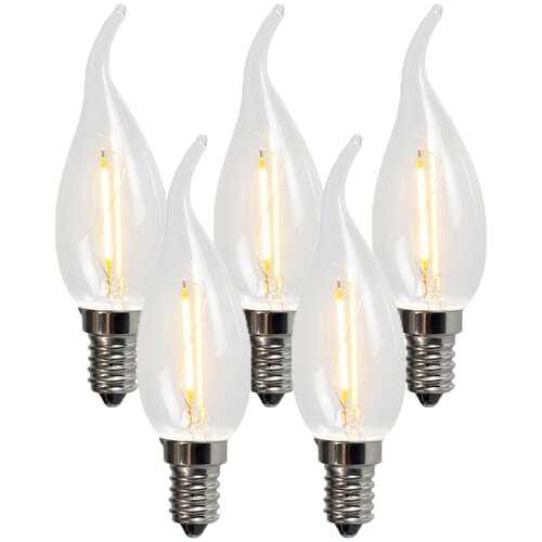 LUEDD Set 5 E14 LED žarnic z žarilno nitko BXS35 1W 100LM 2200K Slike