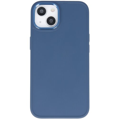 Satin silikonski ovitek za iPhone 13 Pro - moder Slike