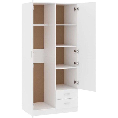 VidaXL Ormar bijeli 80 x 52 x 180 cm od konstruiranog drva Slike