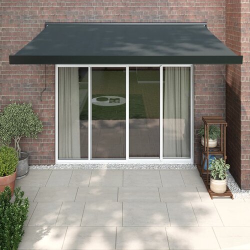 vidaXL Zložljiva tenda antracitna 3x2,5 m blago in aluminij Cene