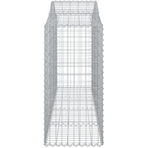  Lučne gabionske ko&amp;scaron;are 12kom 200x50x120/140cm pocinčano željezo Slike