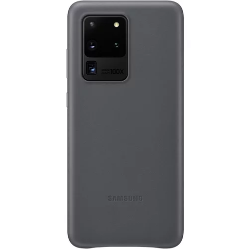 Samsung original usnjen ovitek ef-vg988lje za galaxy s20 ultra - zaščita zadnjega dela - siv
