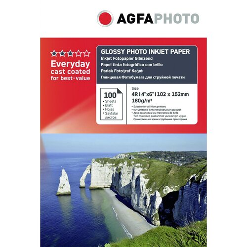Agfaphoto Everyday Photo Inkjet Paper Glossy 180 g 10x15 100 sh. Cijene
