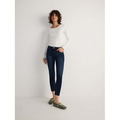 Reserved LADIES` JEANS TROUSERS - mornarsko plava Cene