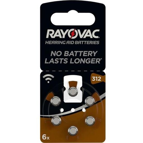 Rayovac ALKALNI BATERIJSKI VLOŽEK HA312 (PR41) BL/6 ZA SLU&amp;Scaron;NI APARAT Slike
