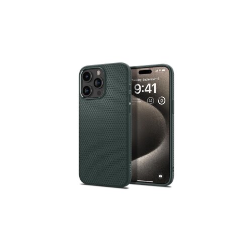 Case SPIGEN LIQUID AIR ACS06564 ZA IPHONE 15 PRO MAX &amp;ndash; ABYSS GREEN Slike