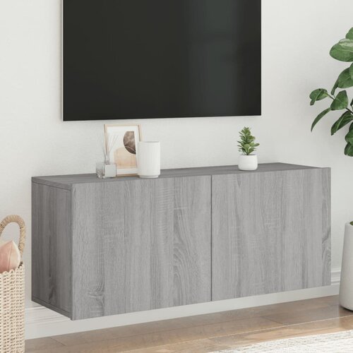 vidaXL Zidni TV ormarić boja sivog hrasta sonome 100x30x41 cm Cijene