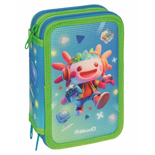 Pelikan pernica Emoji 3 zip s priborom - dezen 5 (pernica Emoji lica) Slike