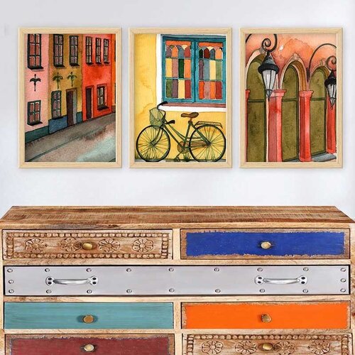 Wallity uramljena slika 3NTC_255218_5575, 55x75 cm, 3 dela Slike