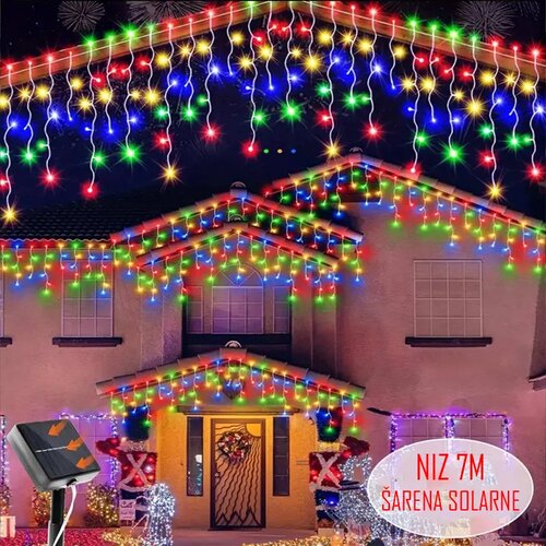  solarne led sijalice 7m sa nizovima šarene Cene