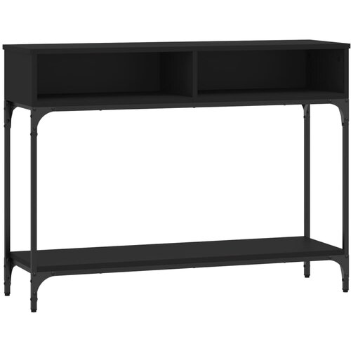 Maison Chic konzolna miza - miza ob steni črna 100x30,5x75 cm inženirski les, (21786533) Cene