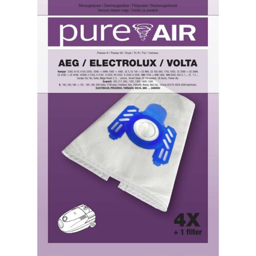 Pure Air Vrečke za sesalnike AEG/ELECTROLUX/VOLTA - 20 vrečk + 5 filtrov, (5000257126) Cene