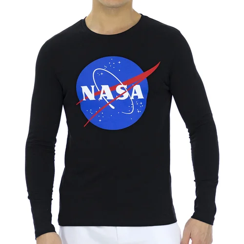 NASA Majice z dolgimi rokavi 10T-BLACK Črna