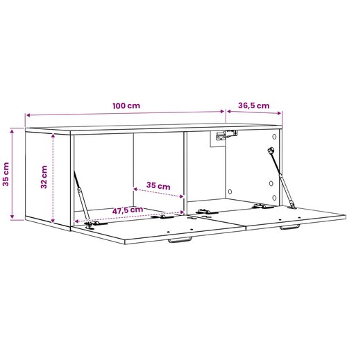  Ormar za Zid Staro drvo 100 x 36,5 x 35 cm Konstruirano drvo Slike