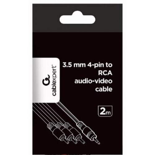 Gembird audio video adapter 3.5 mm 4-pin to RCA, 2m, CCA-4P2R-2M Cijene