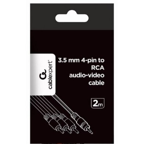 Gembird Džek AV 3.5mm 4-pin, kabl Jack AV 3.5mm male - 3x RC Cene