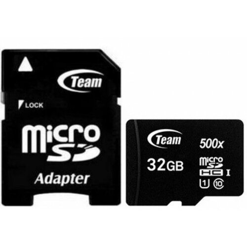 Team Group micro sdhc 32GB uhs i +sd adapter TUSDH32GCL10U03 Slike