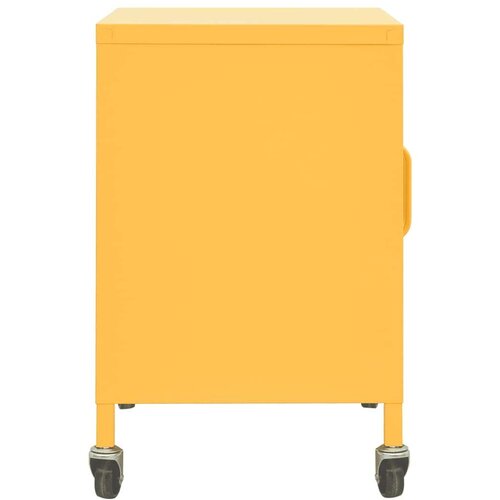 VidaXL Omara za shranjevanje gorčično rumena 60x35x49 cm jeklo Slike
