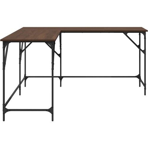  Radni stol smeđa boja hrasta 149x149x75 cm konstruirano drvo Slike