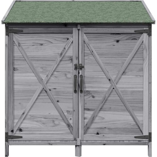  Vrtna &amp;Scaron;upa Siva 106 x 56 x 113,5 cm Konstruirano drvo Slike