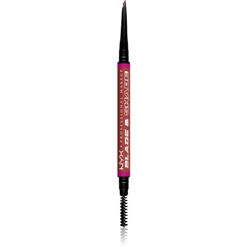 NYX Professional Makeup Blade & Shade svinčnik za obrvi s krtačko odtenek 06 Rich Auburn g Cene