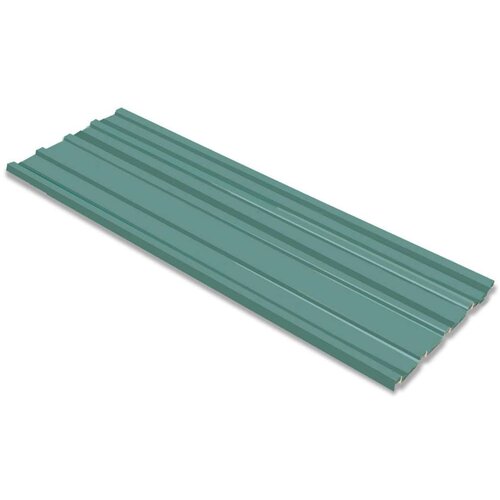 Krovni panel 12 pcs Zelena 129 x 45 cm Pocinčani čelik - Zelena Cijene