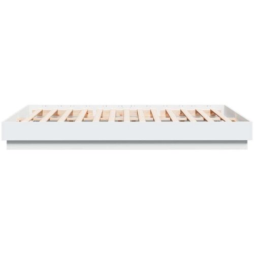  Okvir kreveta s LED svjetlima bijeli 160 x 200 cm Slike