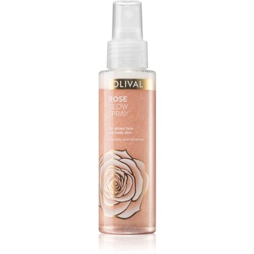 OLIVAL Rose Glow posvjetljujući sprej za lice i tijelo sa &amp;scaron;ljokicama 100 ml Slike