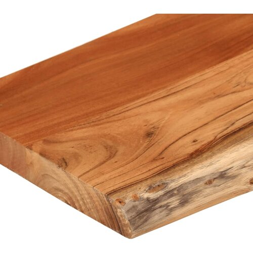  Zidna polica 80x20x3,8 cm pravokutna bagremovo drvo živi rub Slike