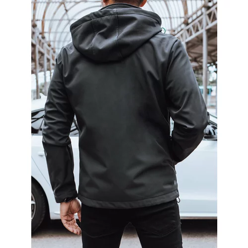 DStreet Men's softshell jacket with print black