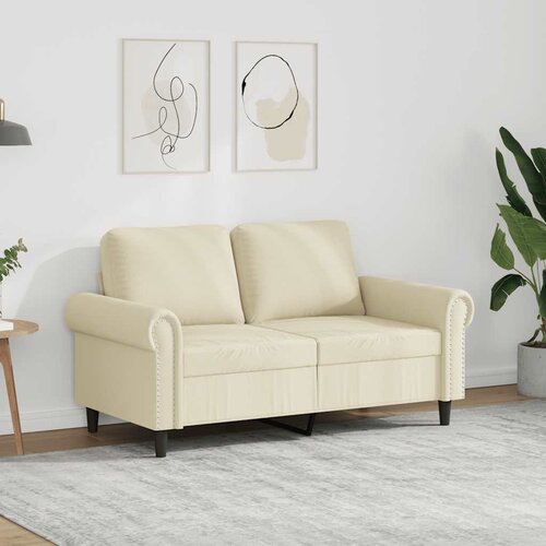  Dvosjed od tkanine krem 120 cm od umjetne kože Krema Slike