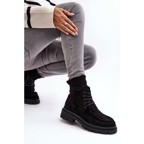 Boto marka niezdefiniowana Women&amp;#039;s Trapper Boots With Zip Black Apolosi Slike