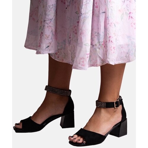 D/CEO Black sandals on a block heel Millo Cene