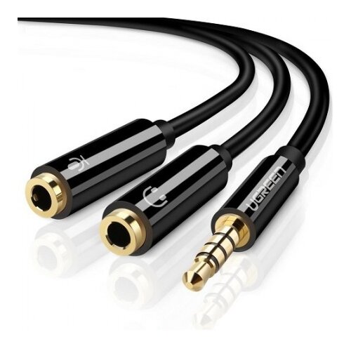 Ugreen adapter 3.5mm (M) na 2x 3.5mm (Ž - slušalice + mikrofon) - polybag Cene