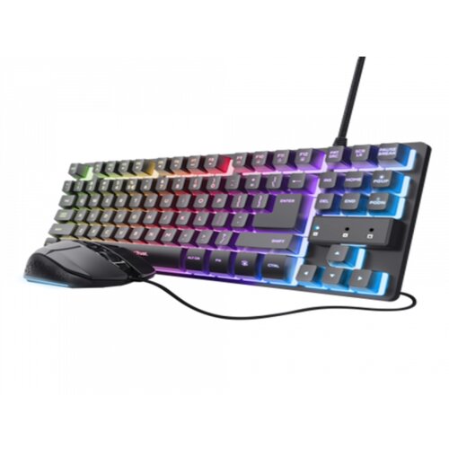 Trust Tastatura+miš GXT 798 2-in-1 Gaming set/TKL/US/crna Cene