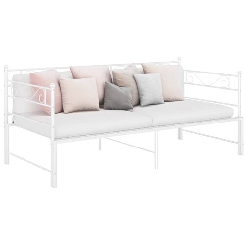  Okvir za krevet na razvlačenje bijeli metalni 90 x 200 cm Cijene