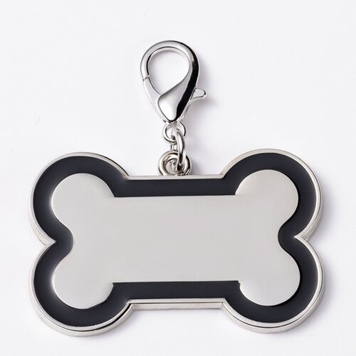 INF 2-pack kovinskih ID obesek z barvnim kostnim robom, graviran Black, (5000302053) Cene