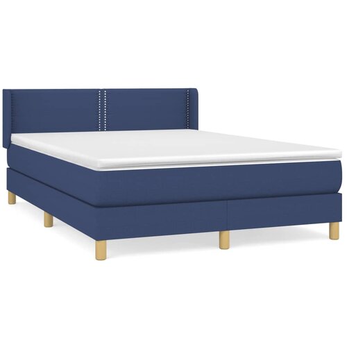 Maison Chic Box spring postelja - Vzmetna postelja z vzmetnico modra 140x190 cm blago SL7620, (21883496) Cene