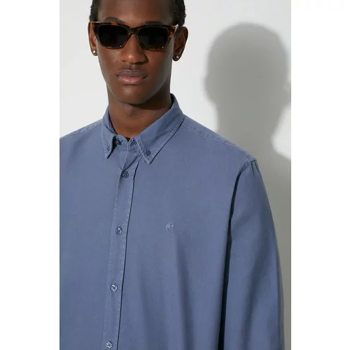 Carhartt WIP Pamučna košulja Longsleeve Bolton Shirt za muškarce, regular, s button-down ovratnikom, I030238.1ZXGD