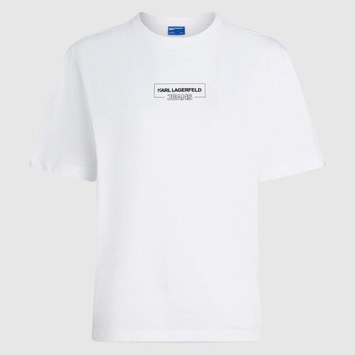 Karl Lagerfeld Majice &amp;amp; Polo majice KLJ REG OUTLINE LOGO TEE Bela Slike