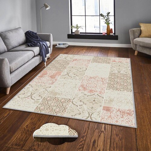 Conceptum Hypnose tepih Eexfab1138, pravougaoni, 100x300 cm, krem-roze Cene