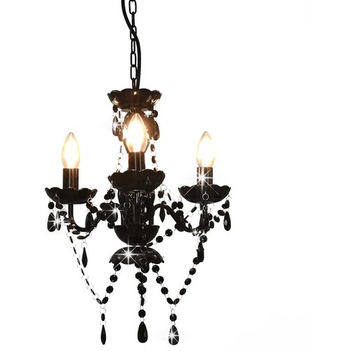  Luster s perlama crni okrugli 3 x E14 Cijene