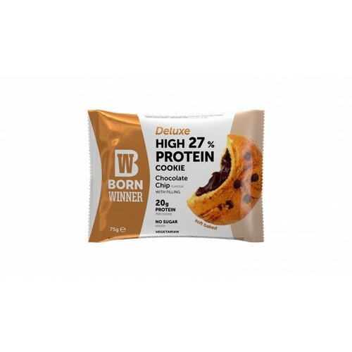 BORN WINNER protein cookie deluxe choco chip filling 75g Slike