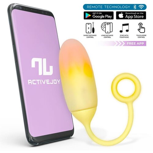 INTOYOU App Series Vibrating Egg with App Double Layer Silicone Orange-Yellow Slike
