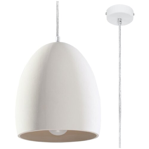Nice Lamps Bela viseča svetilka s keramičnim senčnikom ø 30 cm Fonsie – Cene