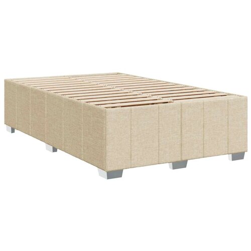  Boxspring krevet s madracem Krem 120 x 190 cm Tkanina - Krem 120 x 190 cm Dizajn linija Slike
